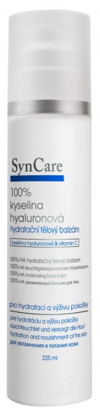 Hydratačný telový balzam 100% kyselina hyaluronová a vitamín C - Objem: 225 ml